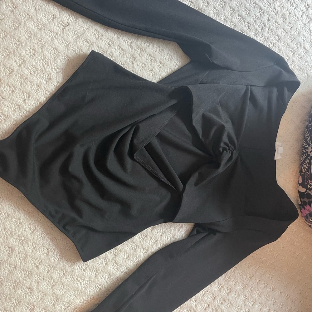 Black thong bodysuit